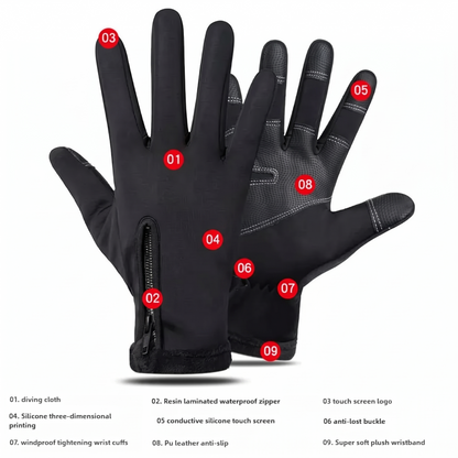 Winter Flip-Top Touchscreen Gloves – Warm, Windproof & Water-Resistant