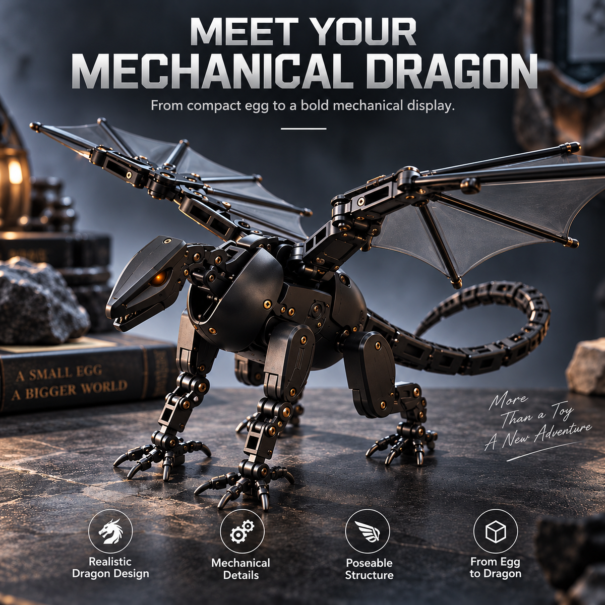 Dragon – Black – product view 6