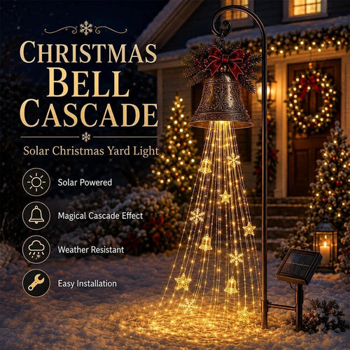 🎄🔥LAST DAY 70% OFF-🔔Christmas Bell Cascade Solar Yard Light✨