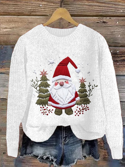 Women's Santa Christmas  Print Crew Neck Casual Sweatshirt