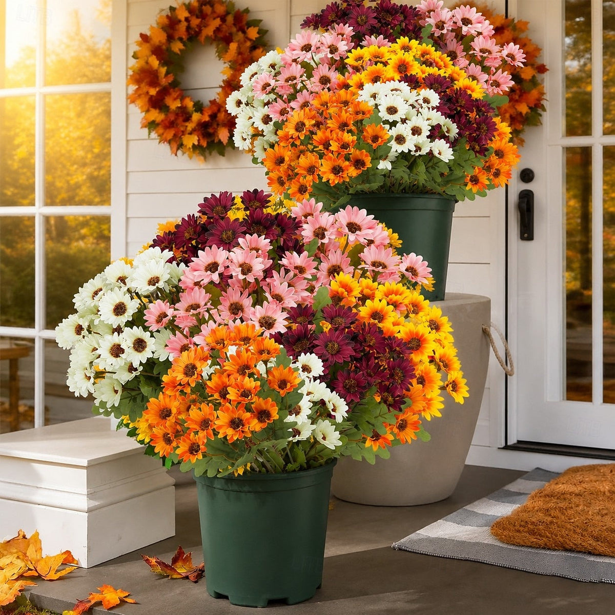 🔥 52% OFF Today Only 🔥 - Artificial Outdoor Mums Flowers - UV resistant, Waterproof, Windproof🌼