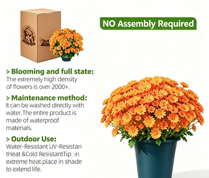 🔥 52% OFF Today Only 🔥 - Artificial Outdoor Mums Flowers - UV resistant, Waterproof, Windproof🌼
