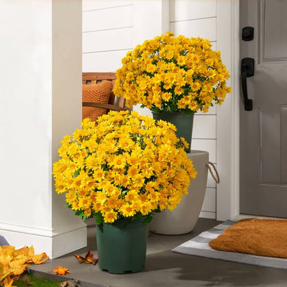 🔥 52% OFF Today Only 🔥 - Artificial Outdoor Mums Flowers - UV resistant, Waterproof, Windproof🌼